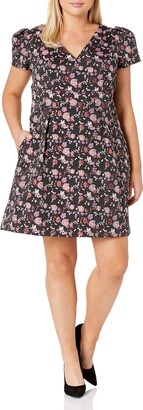 Adrianna Papell Women's Ditsy Floral Jacquard A-Line
