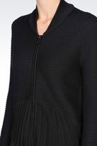 Thumbnail for your product : Giorgio Armani Full Zip Jacket In Ribbed Boiled Wool