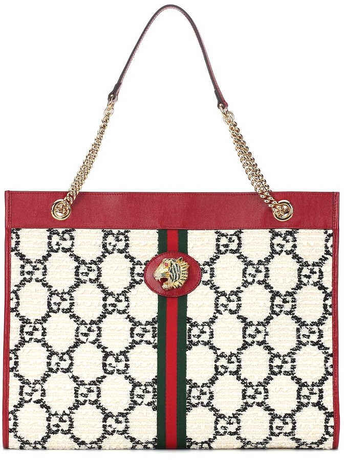 gucci tweed tote