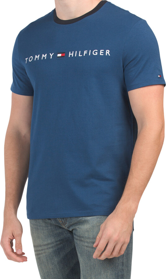 Tommy Hilfiger Blue Men's T-shirts | ShopStyle