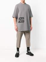 Thumbnail for your product : Rick Owens patch-detail short sleeve T-shirt