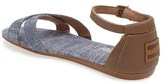 Thumbnail for your product : Toms 'Correa' Ankle Strap Flat Sandal (Women)