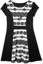 Thumbnail for your product : Amy Byer BCX Girls' Ponte Printed Belted Dress