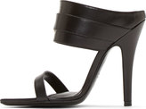 Thumbnail for your product : Versus Black Leather Decolleté Anthony Vaccarello Edition Sandals