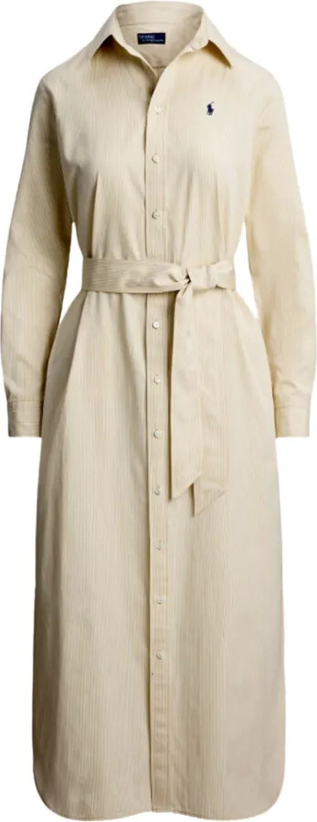 Polo Ralph Lauren Belted Shirt Midi Dress