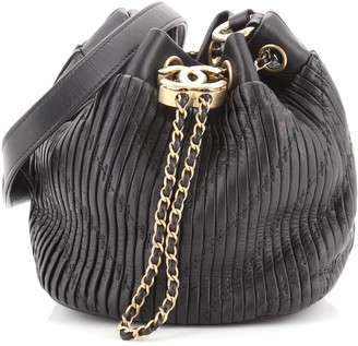 chanel coco pleats drawstring bag