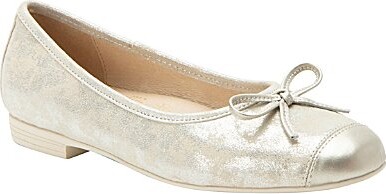 Alegria Tayla Suede Bow Detail Cap Toe Ballet Flats