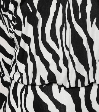 Rotate by Birger Christensen Alina zebra-print minidress