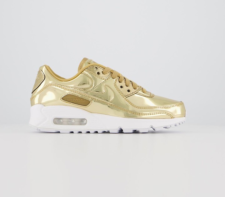 metallic gold trainers