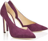 Thumbnail for your product : Jimmy Choo SOPHIA 100 Grape Suede Pointy Toe Pumps