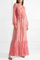Thumbnail for your product : Mira Mikati Love More Striped Chiffon Maxi Dress - Pink