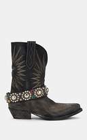 Thumbnail for your product : Golden Goose Women's Wish Star Distressed Leather Ankle Boots - Black