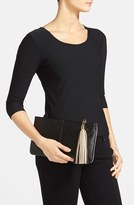 Thumbnail for your product : Halogen Tassel Leather Clutch