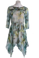 Thumbnail for your product : Patrizia Pepe Dress Chiffon Lily Print Green Garden