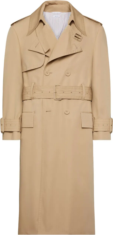 Thom Browne Belted Cotton Trench Coat