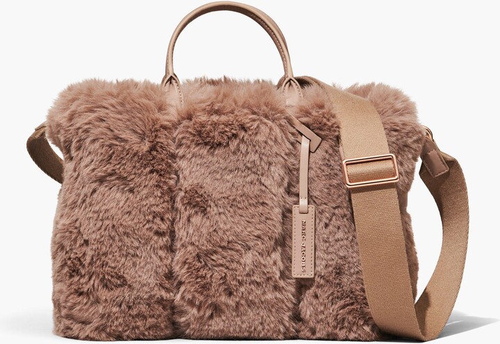 Marc Jacobs The Faux Fur Mini Tote Bag - Beige - ShopStyle