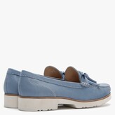 Thumbnail for your product : Daniel Glitto Blue Nubuck Leather Tassel Loafers
