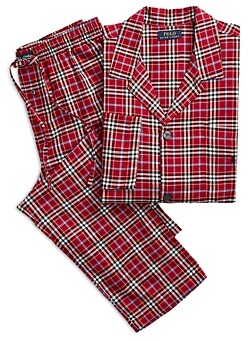 Polo Ralph Lauren Cotton Flannel Plaid Pajama Set - ShopStyle