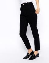Thumbnail for your product : ASOS Farleigh High Waist Slim Mom Jeans in Clean Black