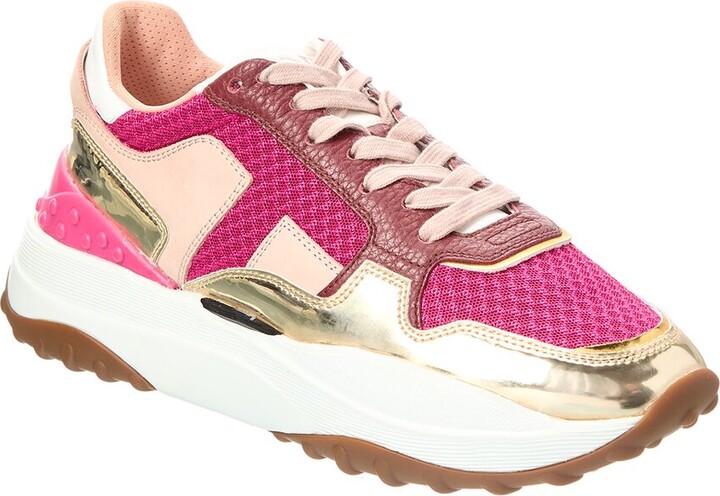 Tod’S Fonda Leather & Mesh Sneaker