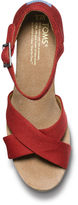 Thumbnail for your product : Toms Black Canvas Women's Strappy Wedges