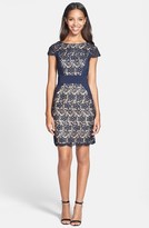Thumbnail for your product : Jessica Simpson Contrast Panel Lace Sheath Dress