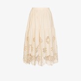 Thumbnail for your product : See by Chloe Neutrals Flared Broderie Anglaise Skirt