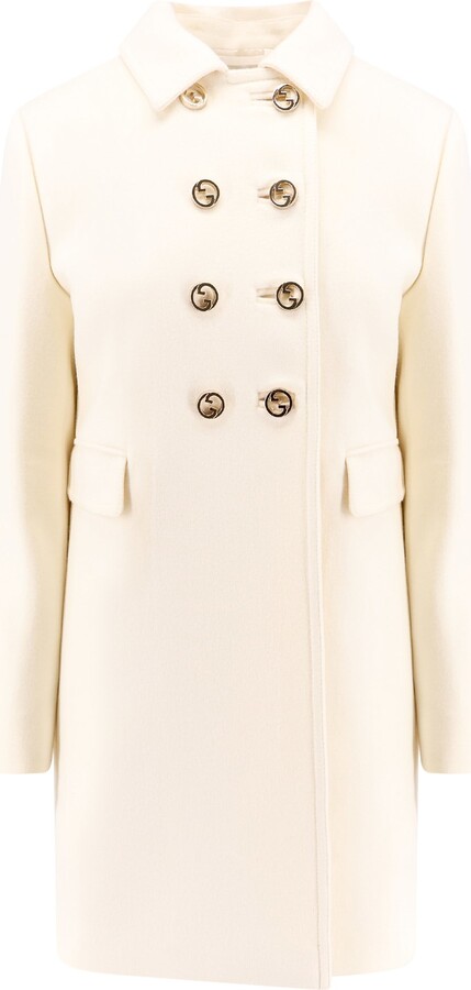 Gucci Wool Coat With Interlocking Gg Buttons