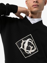 Thumbnail for your product : Dolce & Gabbana Logo Patch Knitted Jumper
