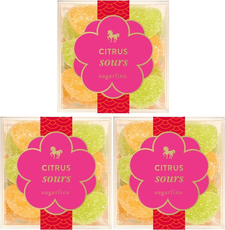 sugarfina Lunar New Year Set of 3 Citrus Sours Candy Cubes