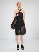 Thumbnail for your product : Bottega Veneta Elasticated-waist Leather Shorts - Dark Brown