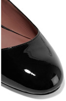 Thumbnail for your product : Tabitha Simmons Daria Lace-up Patent-leather Ballet Flats - Black