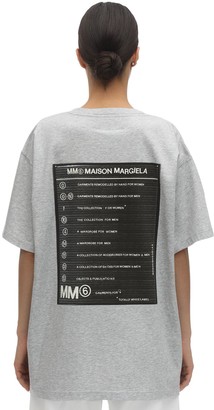 MM6 MAISON MARGIELA Back Printed Cotton Jersey T-shirt