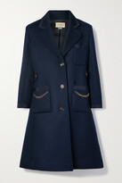 Thumbnail for your product : Gucci Chain-embellished Wool-blend Coat