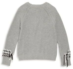 Autumn Cashmere Girl's Cotton Fringe Sweater