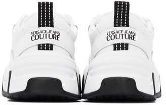 Versace Jeans Couture White & Black Logo Sneakers