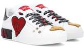 Dolce & Gabbana Embellished leather sneakers