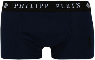 Mens Clothing Underwear Boxers briefs Philipp Plein Cotton Skull Embroidery Briefs in Black for Men 