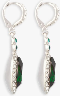 Susan Caplan Vintage Givenchy Swarovski Crystal Drop Earrings, Silver/Green