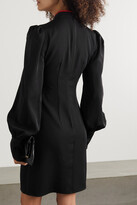 Thumbnail for your product : De La Vali Pachino Satin-trimmed Twill Mini Dress - Black