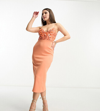 Coral Lace Dress | ShopStyle