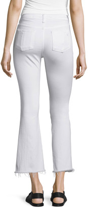 Rag & Bone Mid-Rise Cropped Flare-Leg Jeans, Bright White