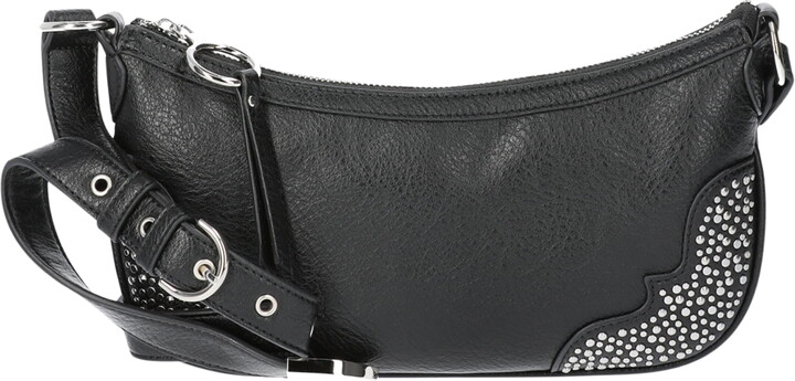 Jessica Simpson Women’s Jessie Faux Leather Shoulder Handbag, Meteorite