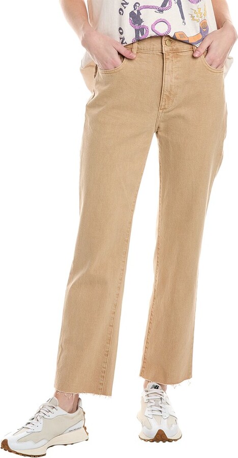 DL1961 Patti Straight High-Rise Sand Vintage Ankle Jean