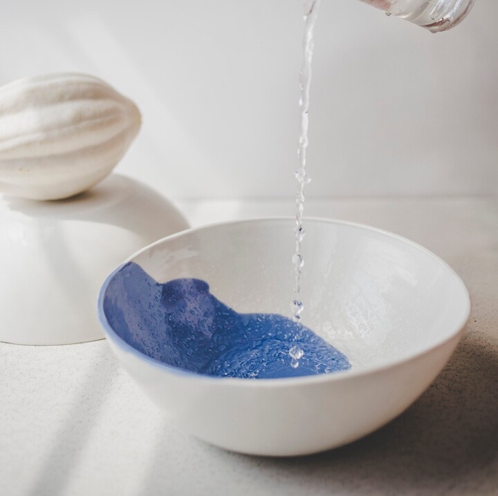 Etsy Blue Wave Porcelain Bowl Large Salad Pasta Serving Bowl