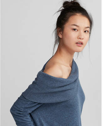 Express brushed convertible cowl neck tee