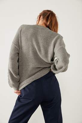 BDG Cable Knit Balloon Sleeve Sweater