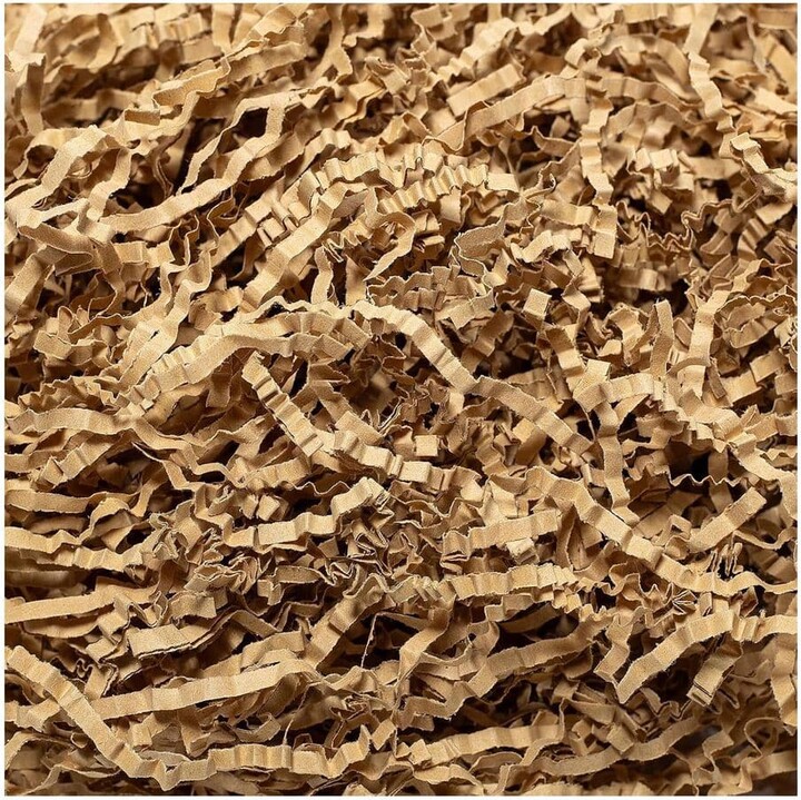 N/A 2 lb. Crinkle Cut Paper Shred Brown Eco-Friendly Recyclable Material Gift Box Basket Filler Kraft Confetti Stuffing