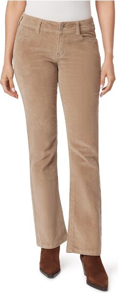Wallflower WallFlowerWomen'sFeistyCurvyLowRiseSlimFlareCorduroyJuniorsPants,SilverMink,15