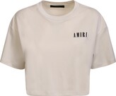Thumbnail for your product : Amiri Crop Design T-Shirt With Logo Print